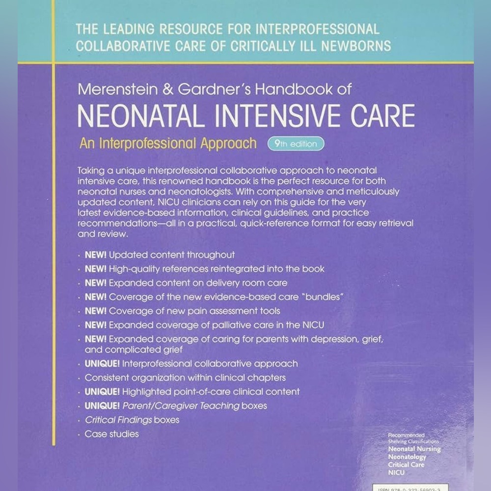 Merenstein & Gardner's Handbook of Neonatal Intensive Care Nursing, 9th Edition - Picture 3 of 3